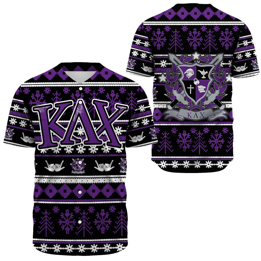 Kappa Lambda Chi Letter Christmas Baseball Jerseys | Africazone.store