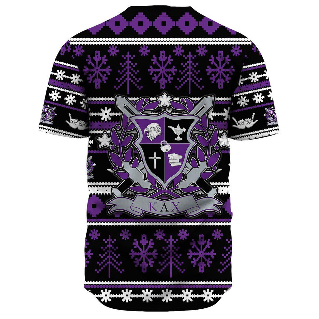 Kappa Lambda Chi Letter Christmas Baseball Jerseys | Africazone.store