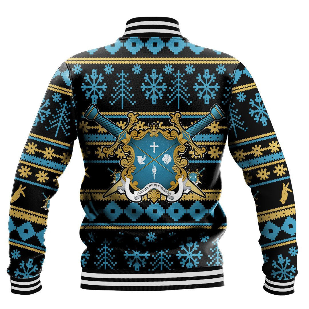 Mu Beta Phi Letter Christmas Baseball Jackets | Africazone.store