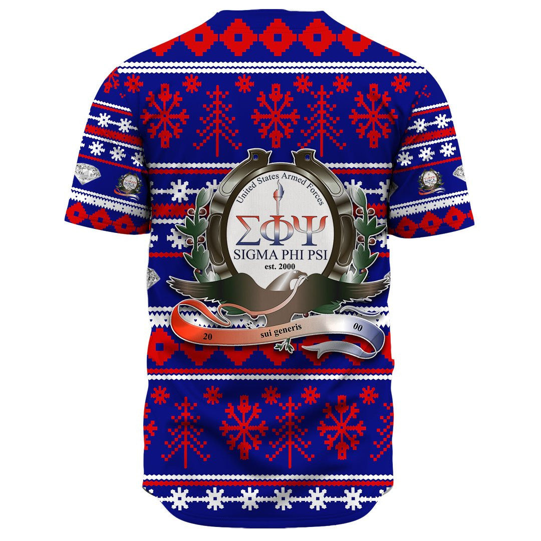 Sigma Phi Psi Letter Christmas Baseball Jerseys | Africazone.store