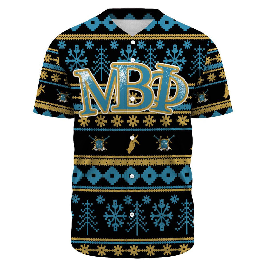 Mu Beta Phi Letter Christmas Baseball Jerseys | Africazone.store
