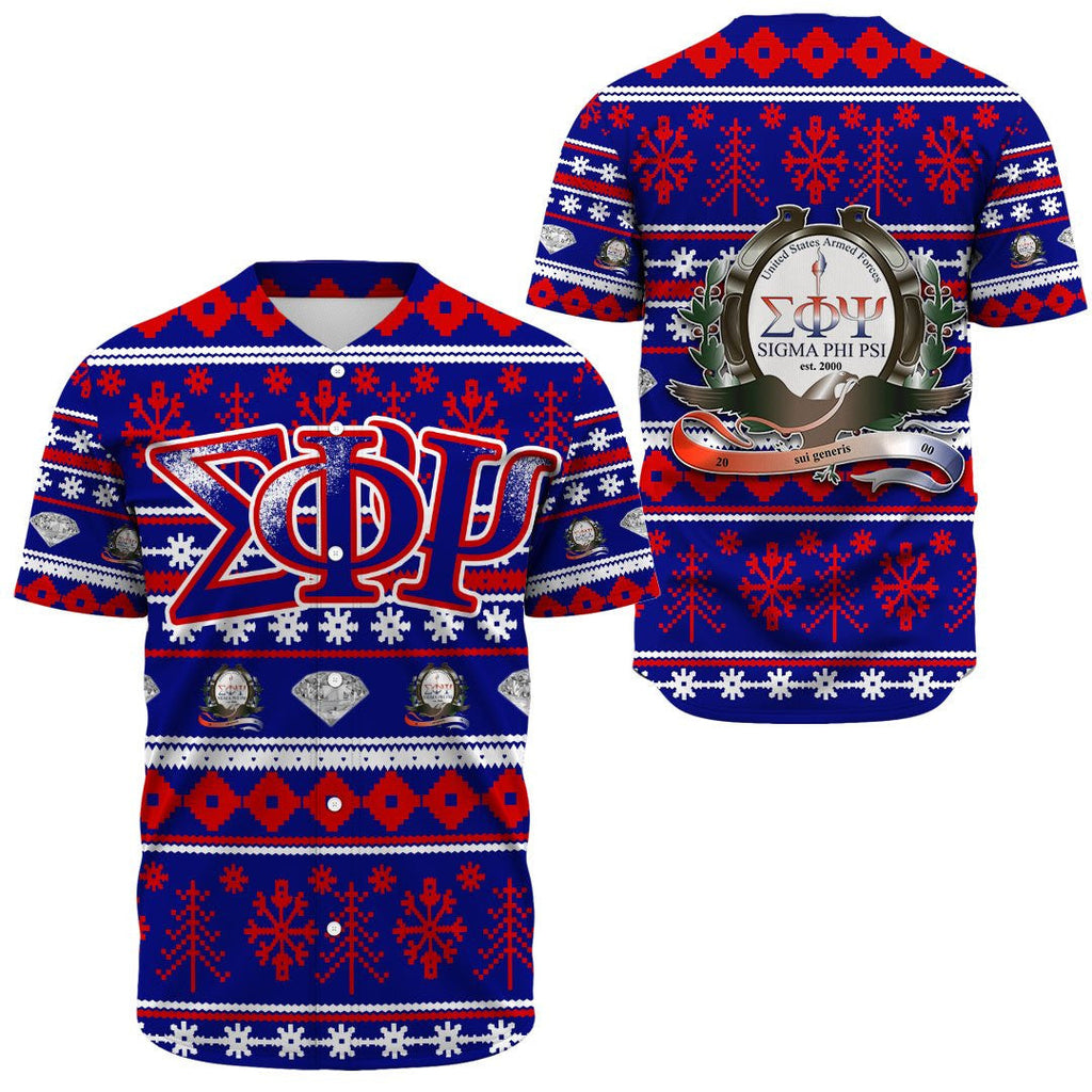 Sigma Phi Psi Letter Christmas Baseball Jerseys | Africazone.store