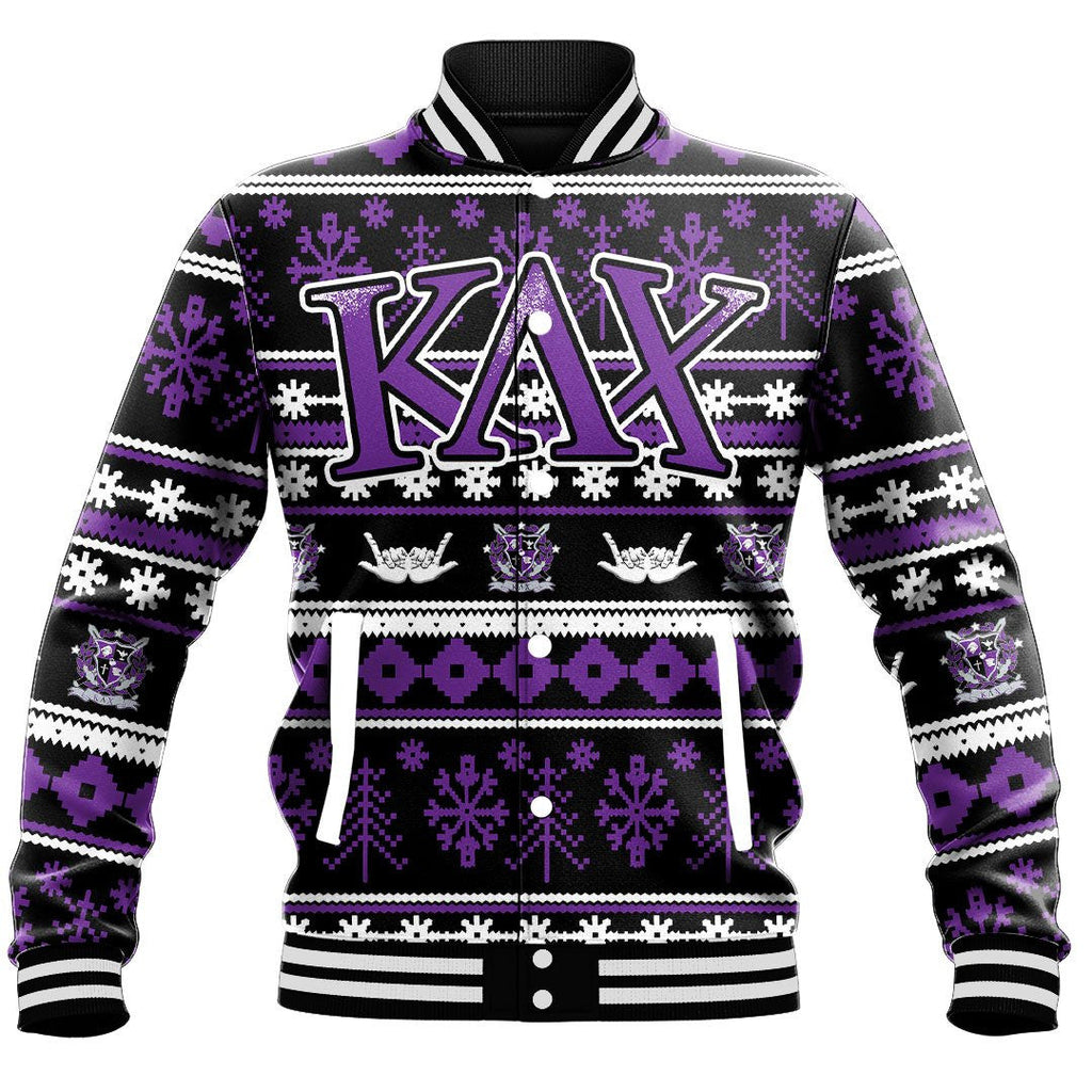Kappa Lambda Chi Letter Christmas Baseball Jackets | Africazone.store