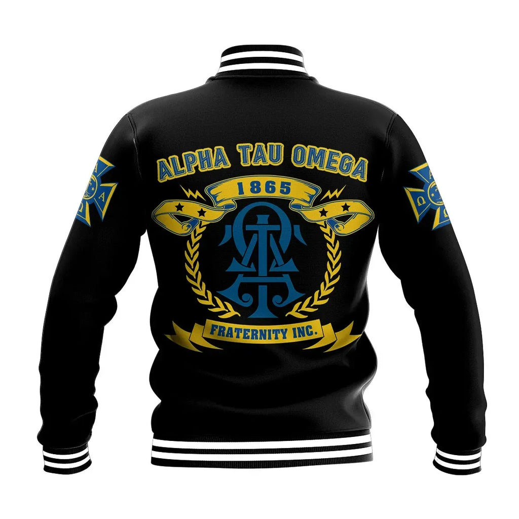 Alpha Tau Omega Letters Baseball Jacket