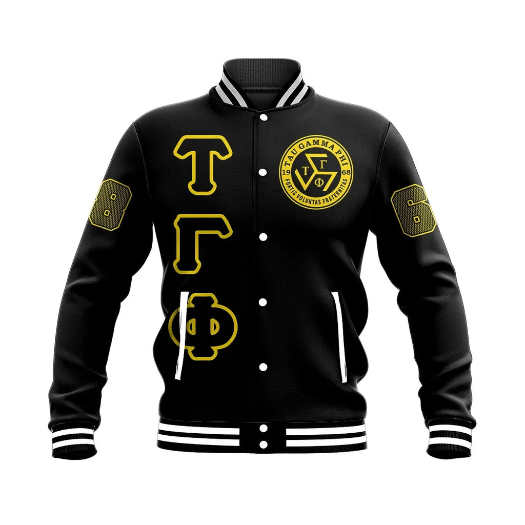 Tau Gamma Phi Letters Baseball Jacket | Africa Zone.com