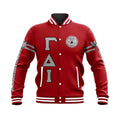 Gamma Delta Iota Red Letters Baseball Jacket | Africazone.store