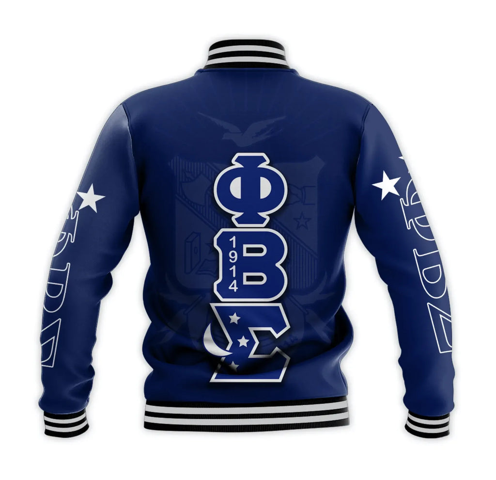 Africa Zone Jacket - Phi Beta Sigma Founded 1914 Baseball Jacket J5