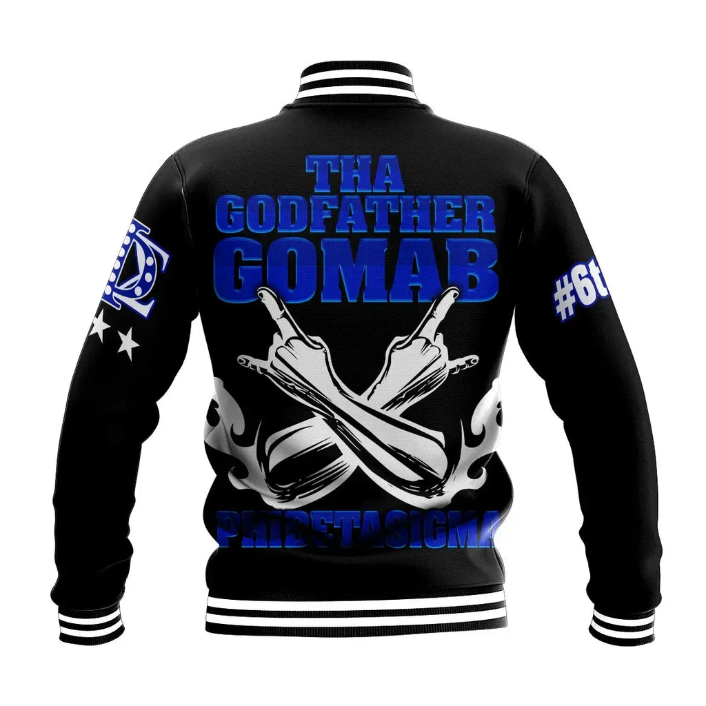 Phi Beta Sigma Letters Fraternity Baseball Jacket