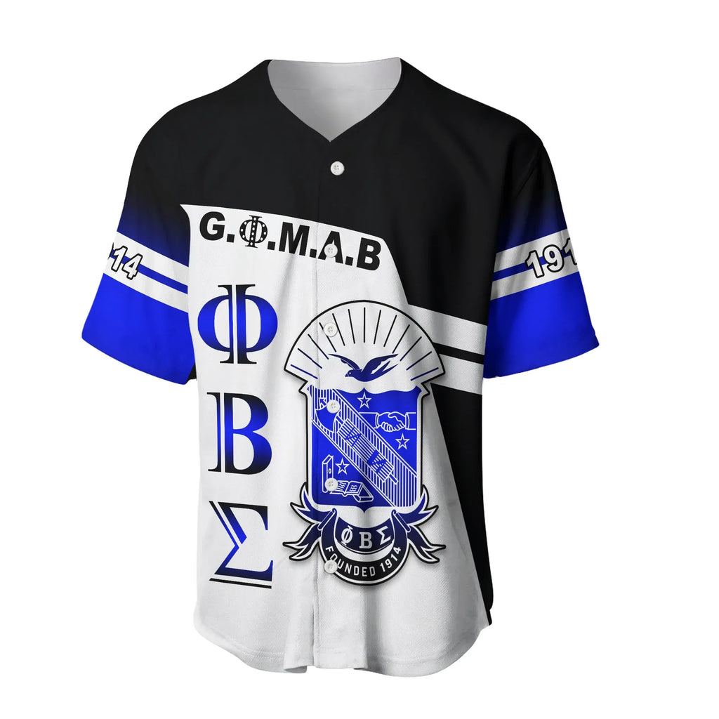 Africa Zone Baseball Jersey - Newest Phi Beta Sigma (Black) Baseball Jersey J5
