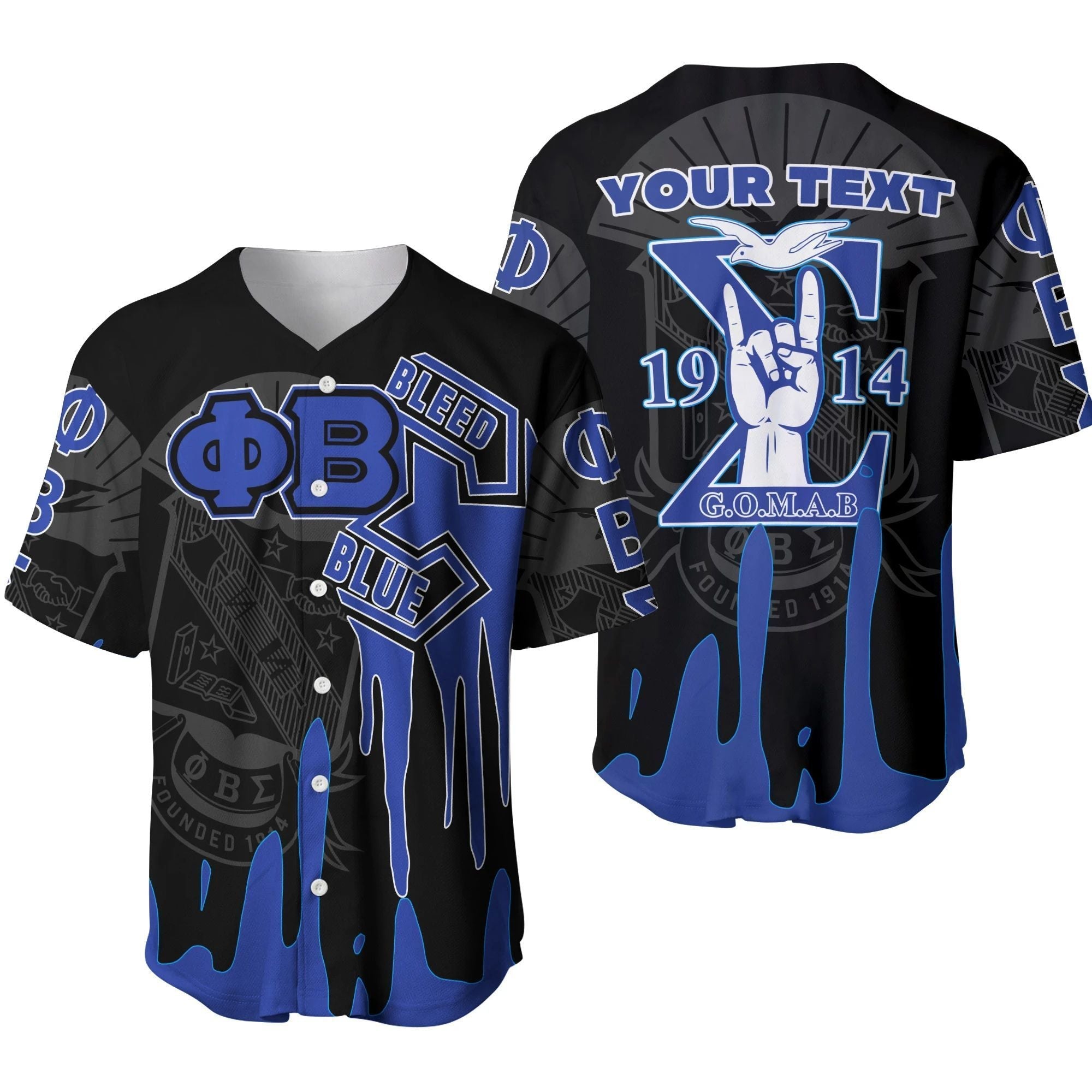 Africa Zone Baseball Jersey - PHI BETA SIGMA BASEBALL JERSEYS SPECIAL STYLE A31