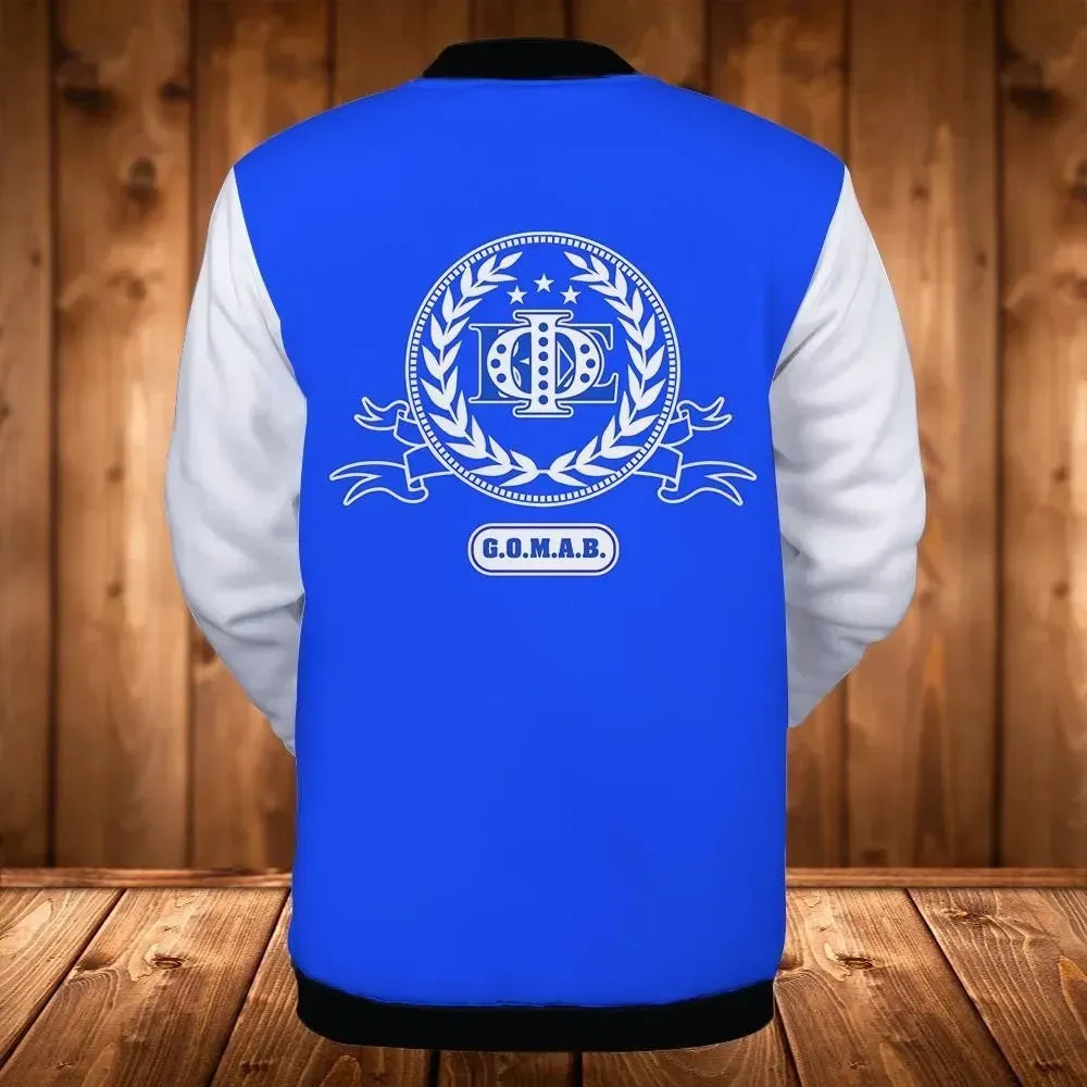 Africa Zone Jacket - Laurel Wreath Phi Beta Sigma Baseball Jacket J5