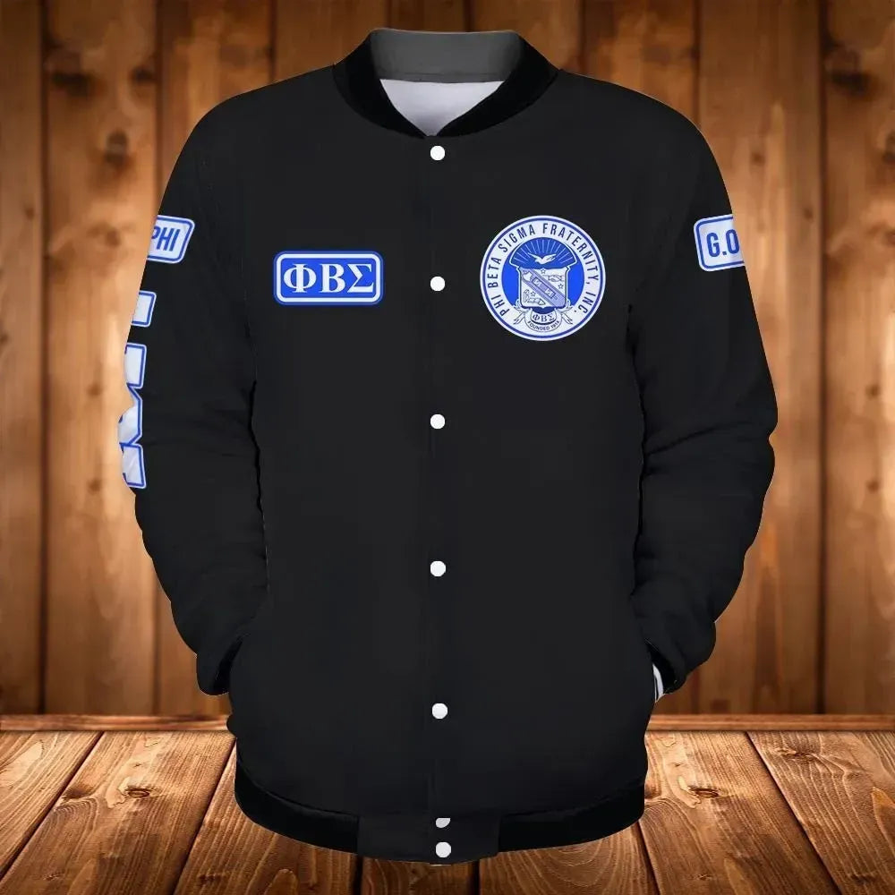 Africa Zone Jacket - Phi Beta Sigma Toan Style Baseball Jacket J5
