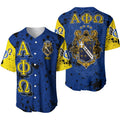 Alpha Phi Omega - Ink Stain Royal Blue Baseball Jersey