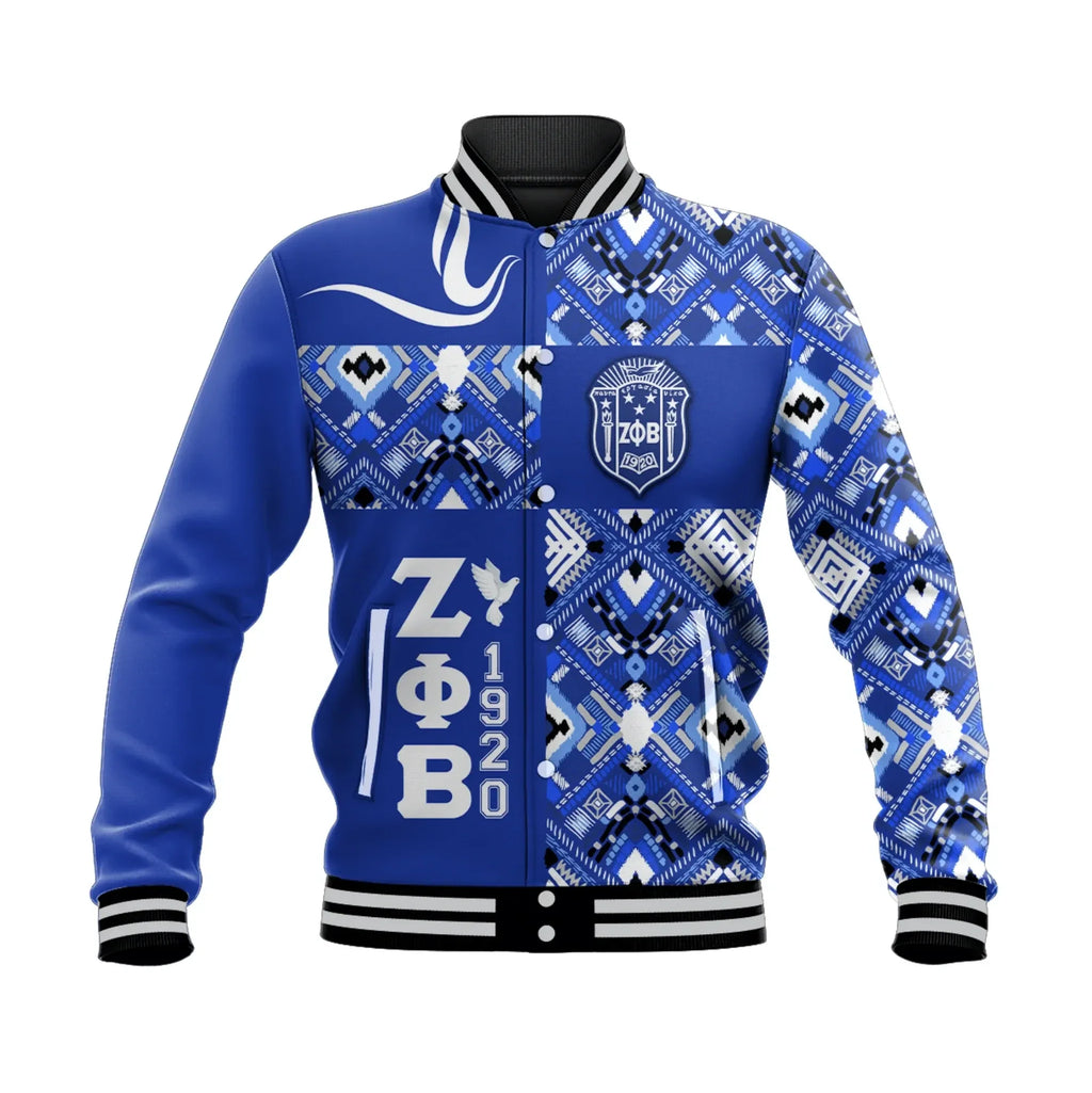 Personalised Zeta Phi Beta African Pattern Special Style  Baseball Jacket