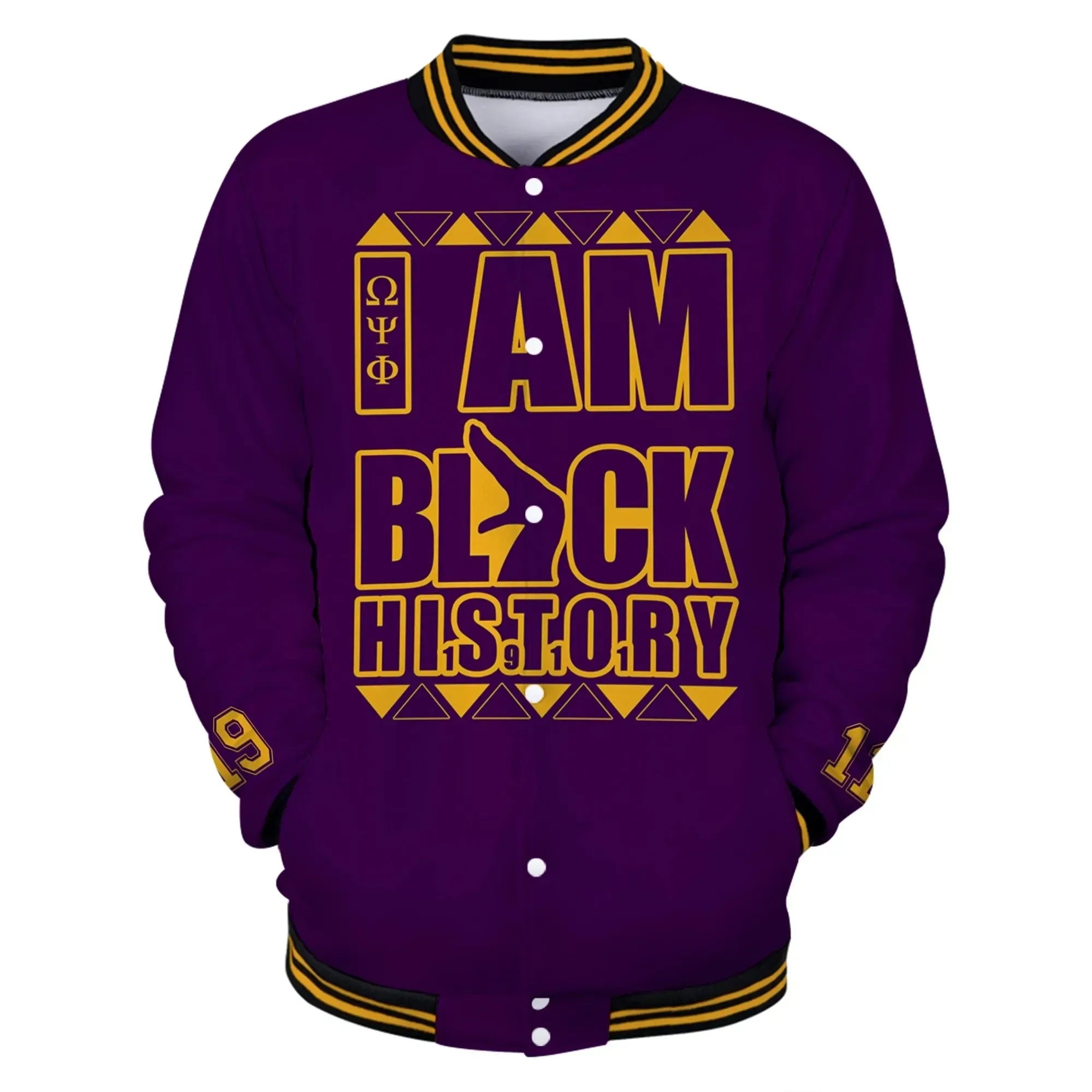 Que I Am Black History Baseball Jacket