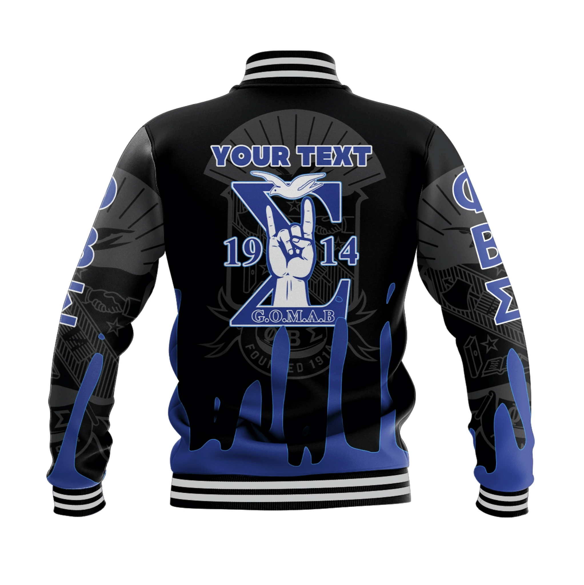 Africa Zone Jacket - PHI BETA SIGMA BASEBALL JACKET SPECIAL STYLE A31