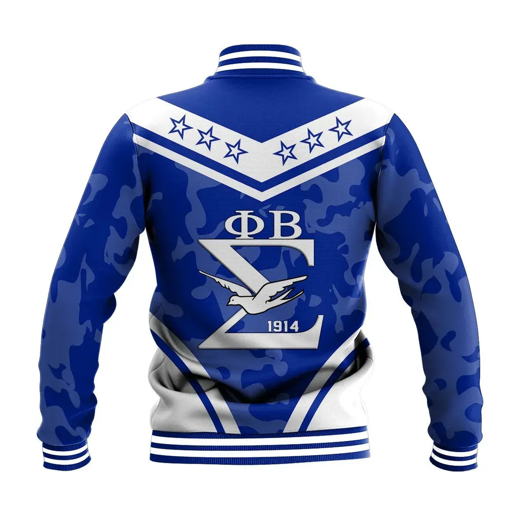 Phi Beta Sigma Camouflage Baseball Jacket