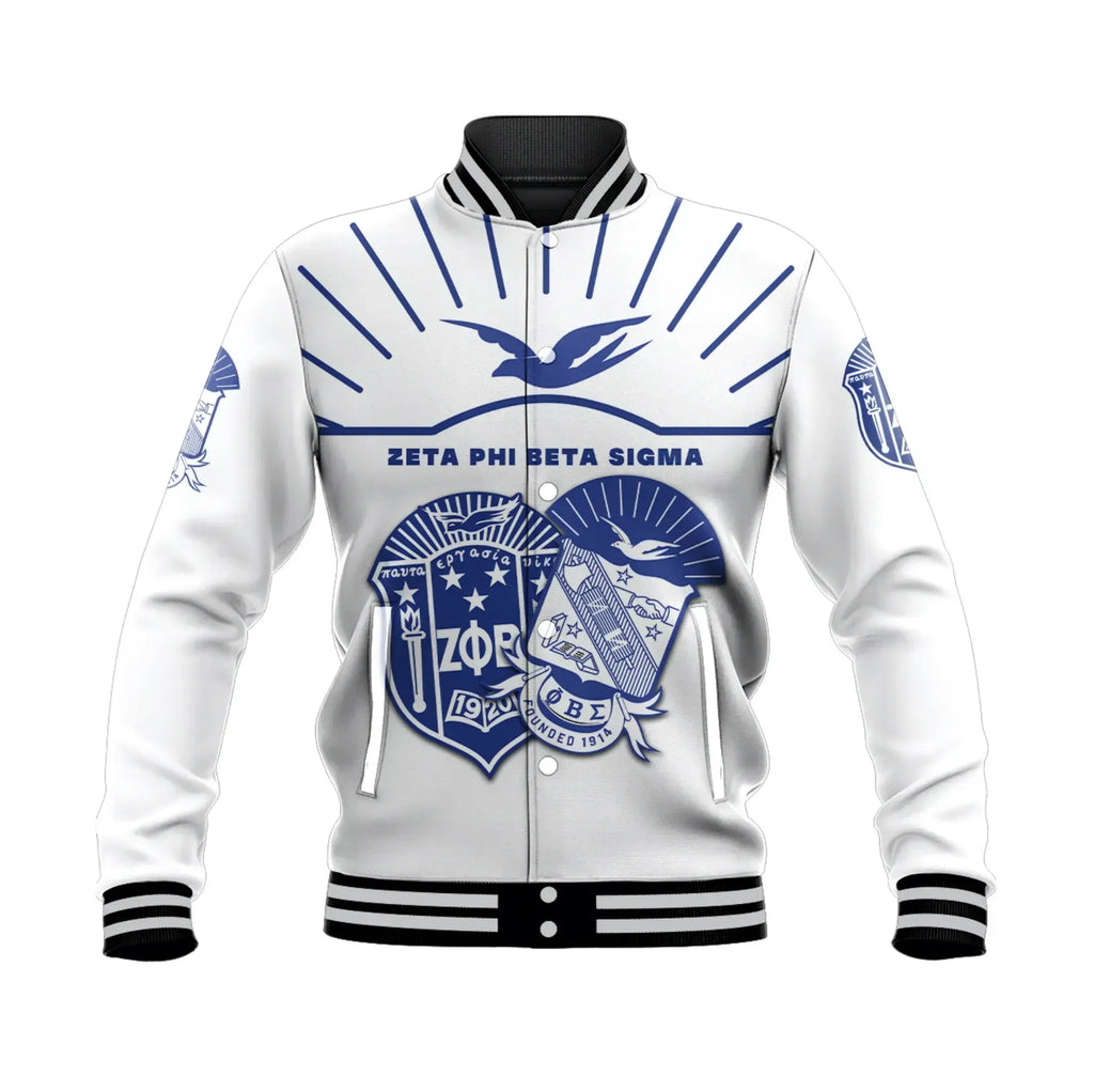 Personalised Zeta Phi Beta Sigma Simple Style  Baseball Jacket