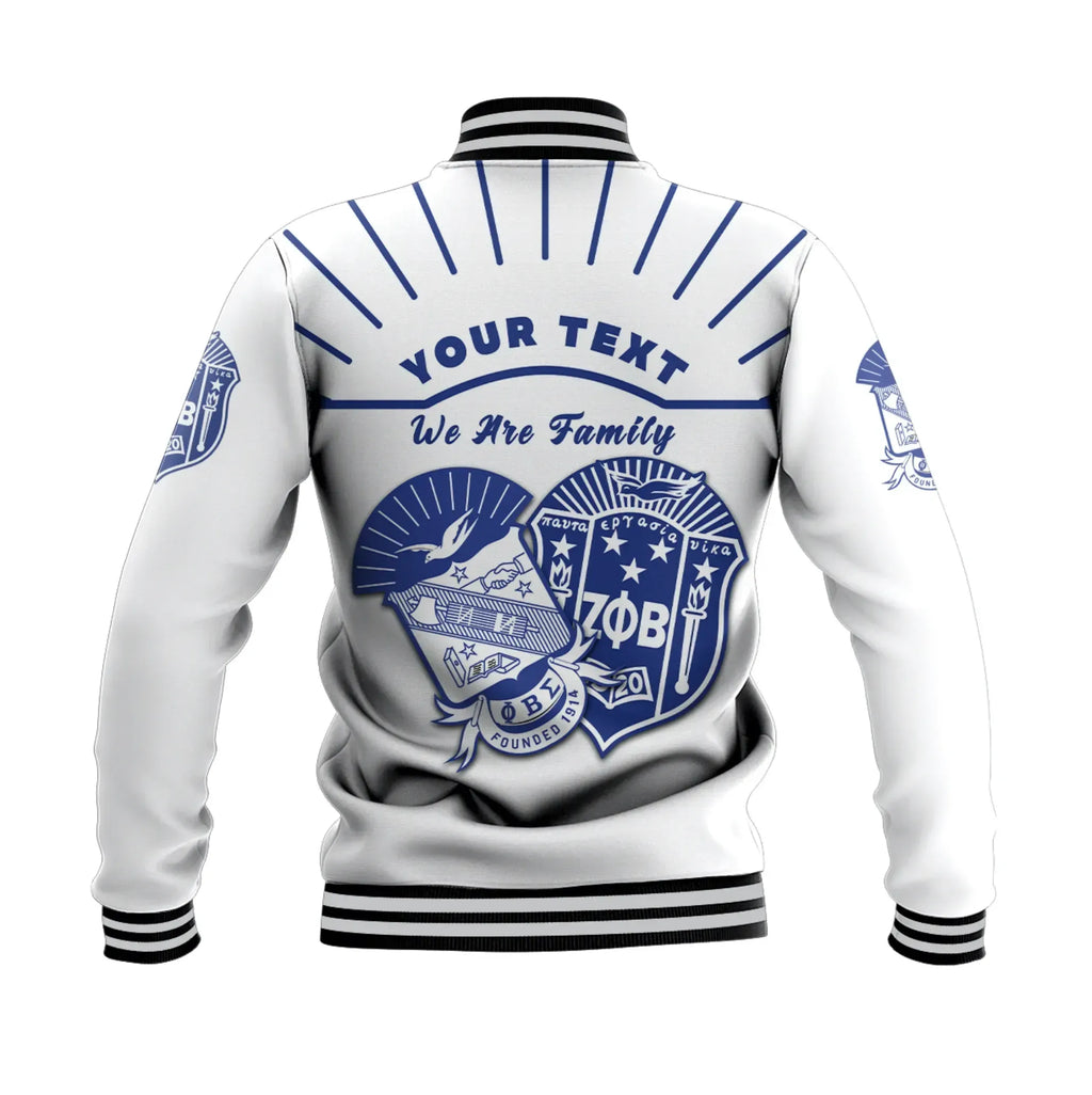 Africa Zone Jacket - Personalised Zeta Phi Beta Sigma Simple Style Baseball Jacket J5