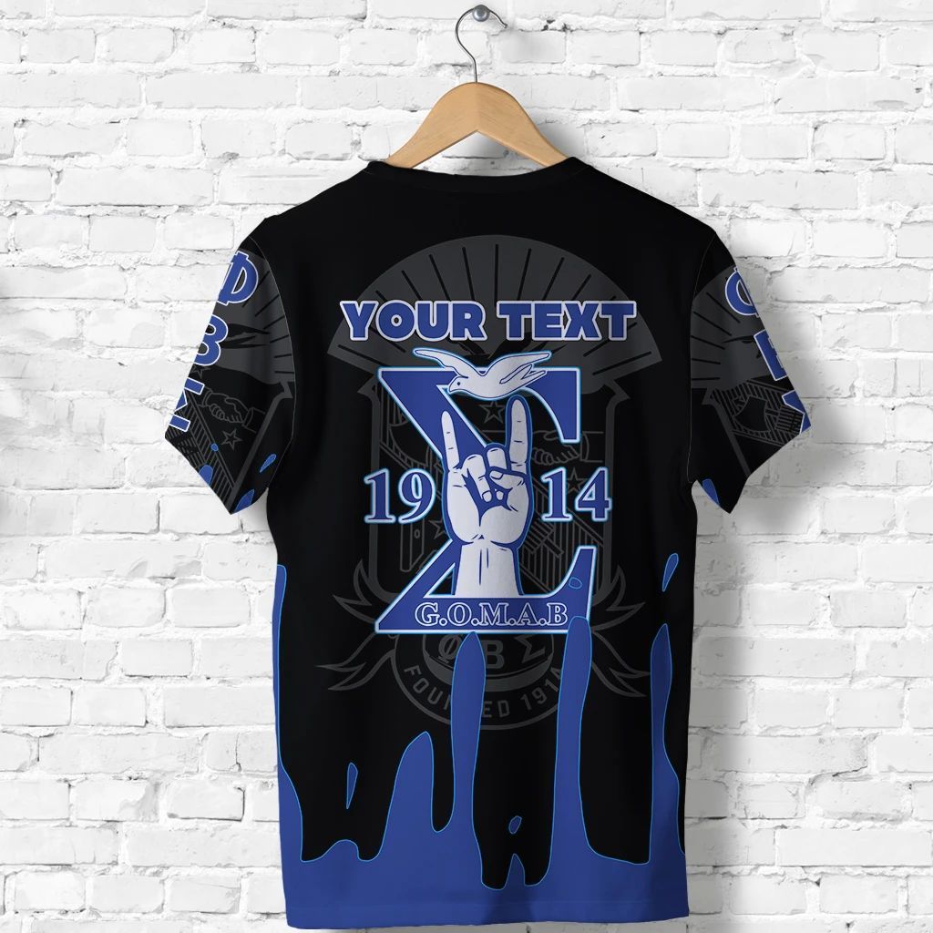 (Personalized) Sigmas 1914 Brotherhood T-shirt - Bleed Blue