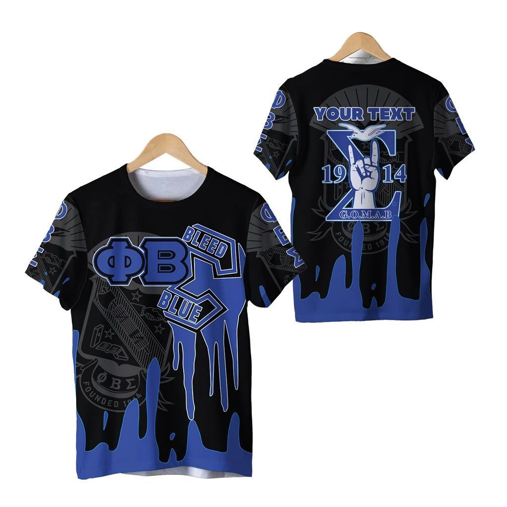 (Personalized) Sigmas 1914 Brotherhood T-shirt - Bleed Blue