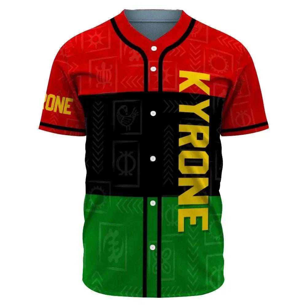 Africa Zone Baseball Jersey - Personalised Pan Africa J5
