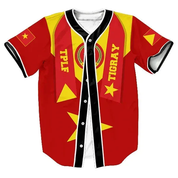 Tigray Flag Proud Red Baseball Jersey