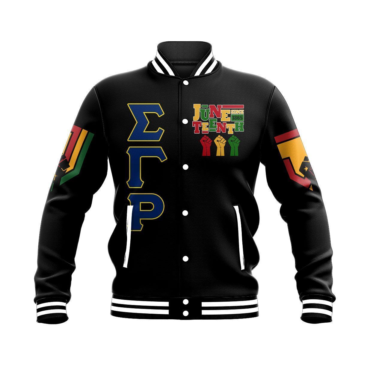 SGR Juneteenth Freedom Baseball Jacket | Africazone.store