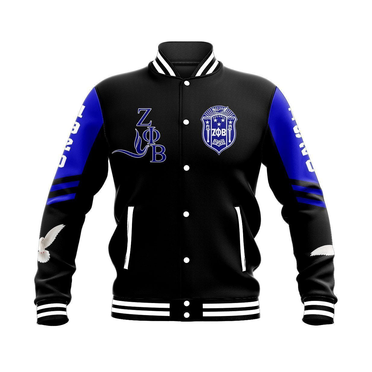 Africa Zone Jacket - ZETA PHI BETA PHENOMENAL BASEBALL JACKET A31