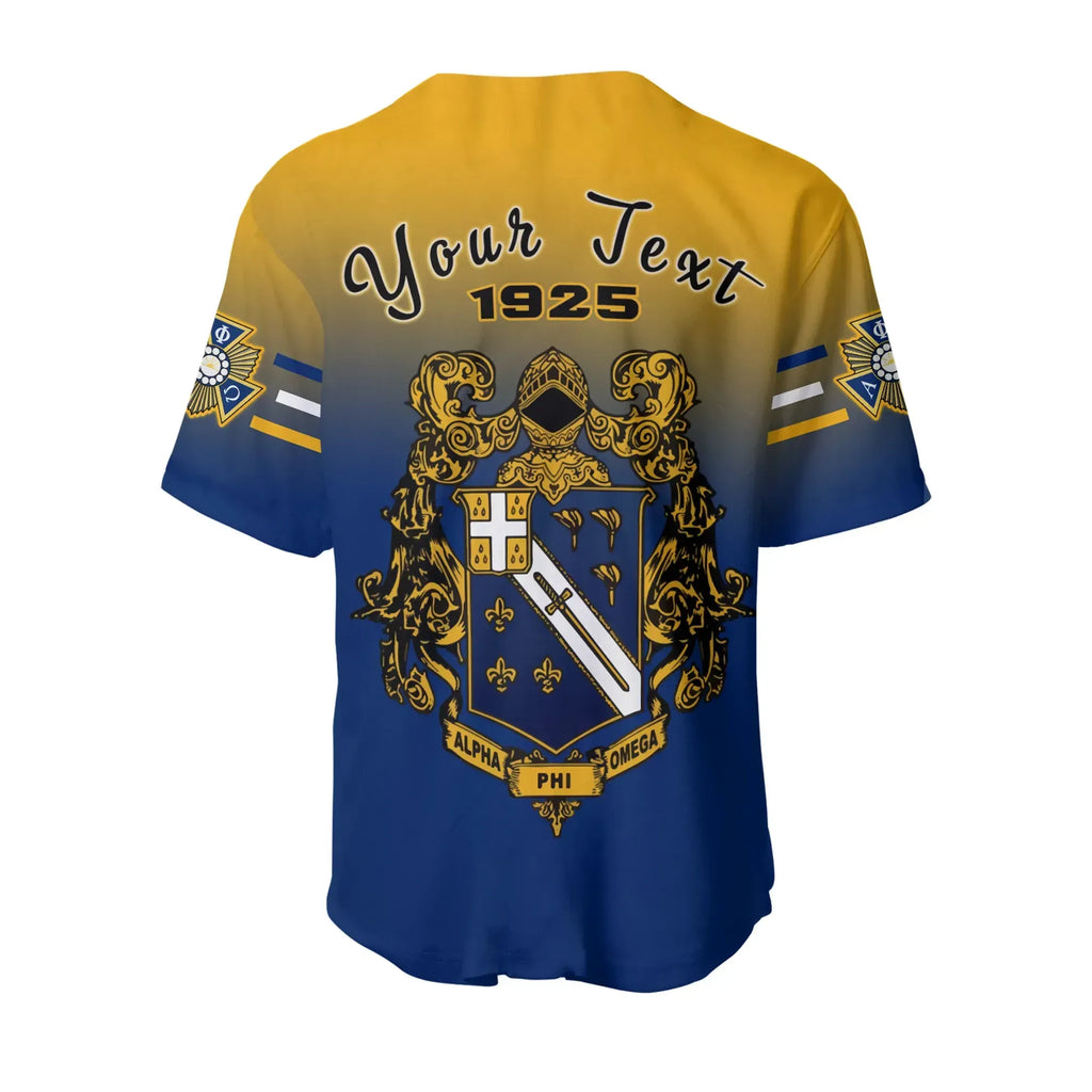 Africa Zone Baseball Jersey - Personalised Alpha Phi Omega - Motto APO Baseball Jersey J5