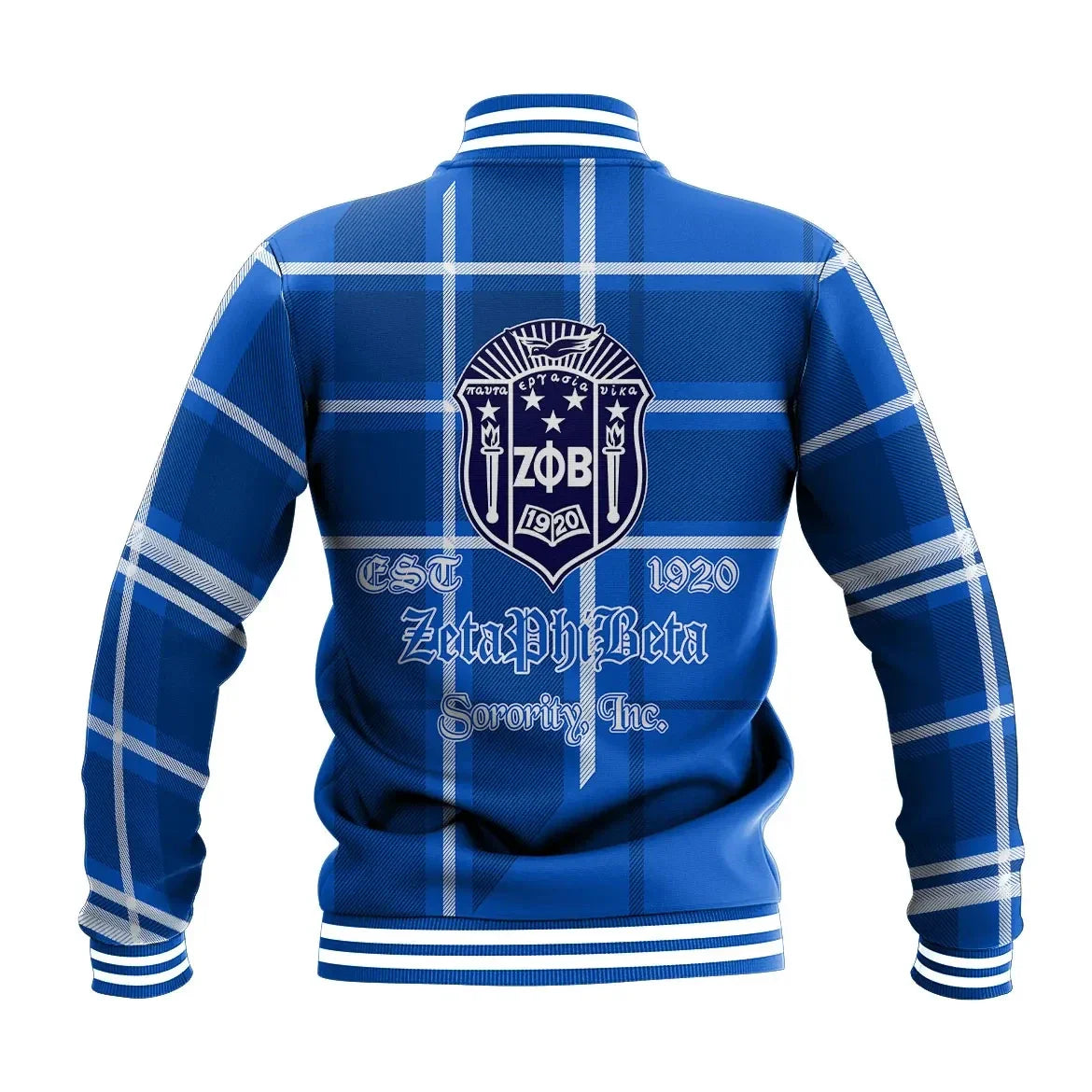 Zeta Phi Beta Burberr Style Baseball Jacket