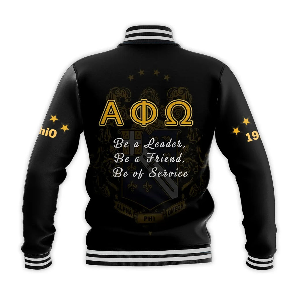 Africa Zone Jacket - Alpha Phi Omega The Scout Sign Baseball Jacket J5