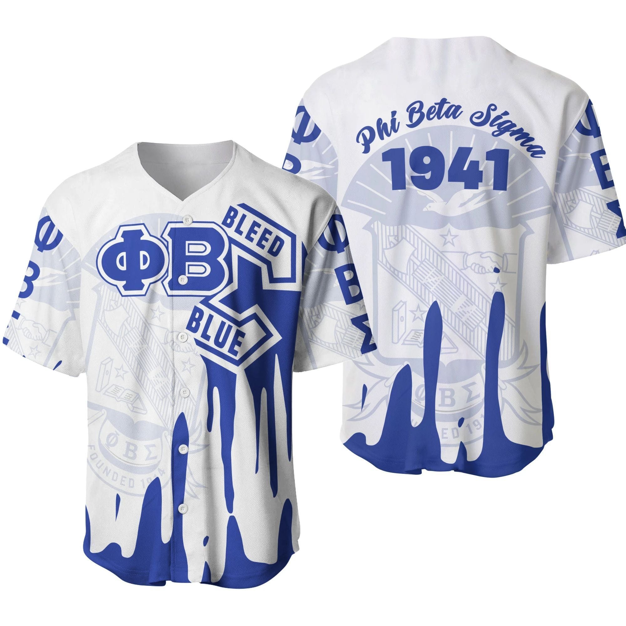 Africa Zone Baseball Jersey - PHI BETA SIGMA BASEBALL JERSEY SIMPLE STYLE A31