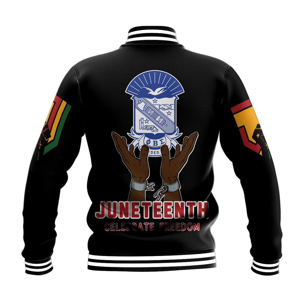 Phi Beta Sigma Juneteenth Freedom Baseball Jacket