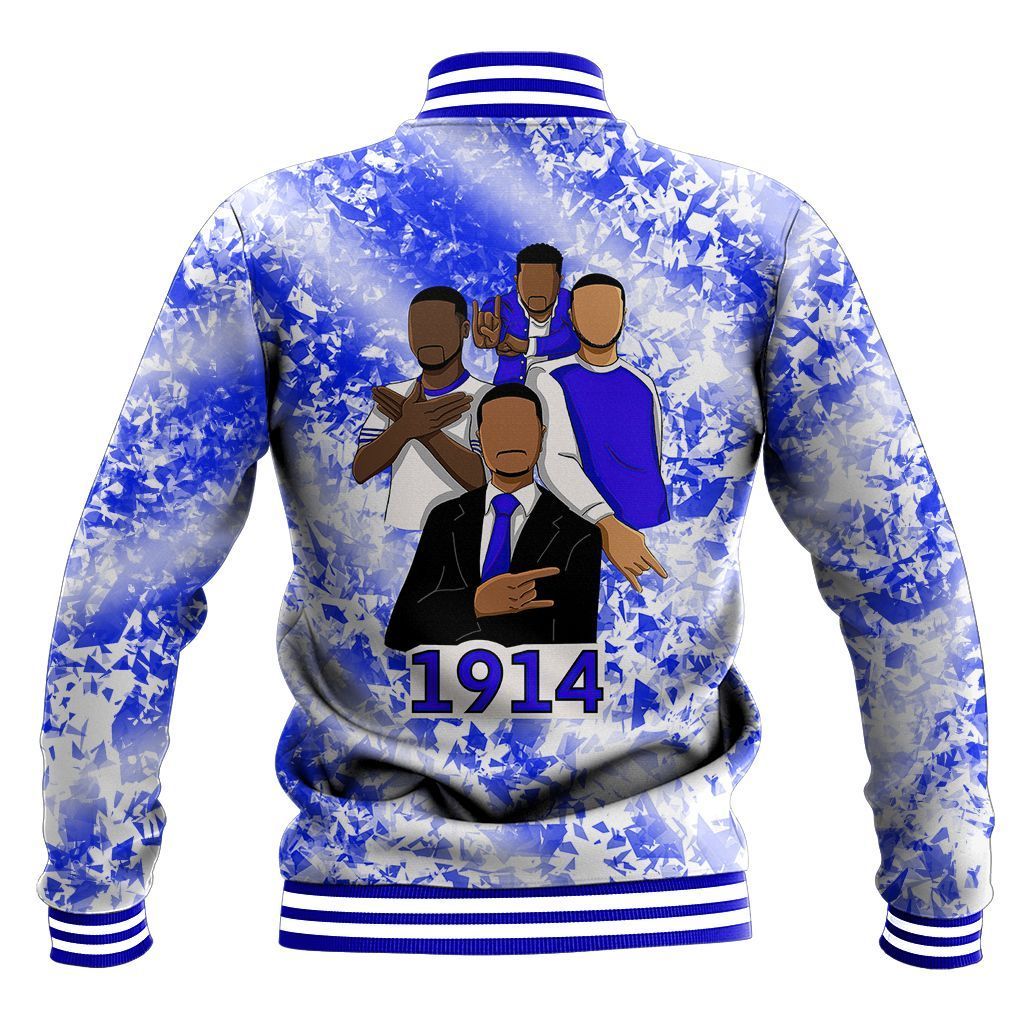 Africa Zone Jacket - PHI BETA SIGMAS 1914 DIAMOND PATTERN BASEBALL JACKET J5