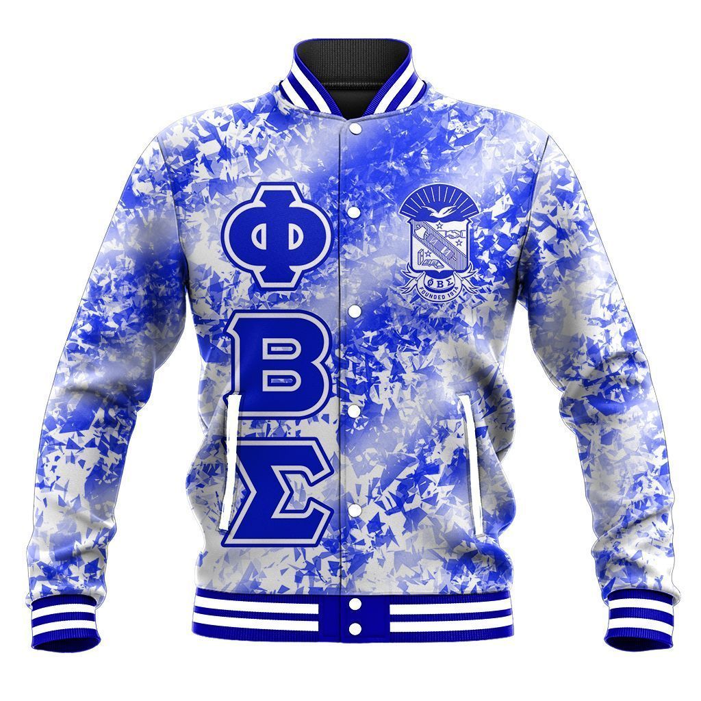 Africa Zone Jacket - PHI BETA SIGMAS 1914 DIAMOND PATTERN BASEBALL JACKET J5