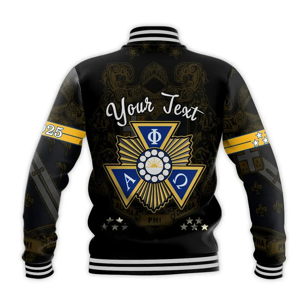 Africa Zone Jacket - Personalised Alpha Phi Omega Baseball Jacket J5