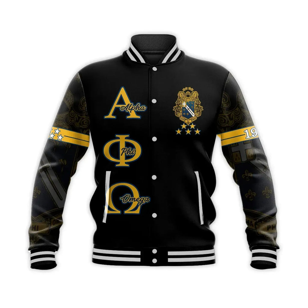 Africa Zone Jacket - Personalised Alpha Phi Omega Baseball Jacket J5
