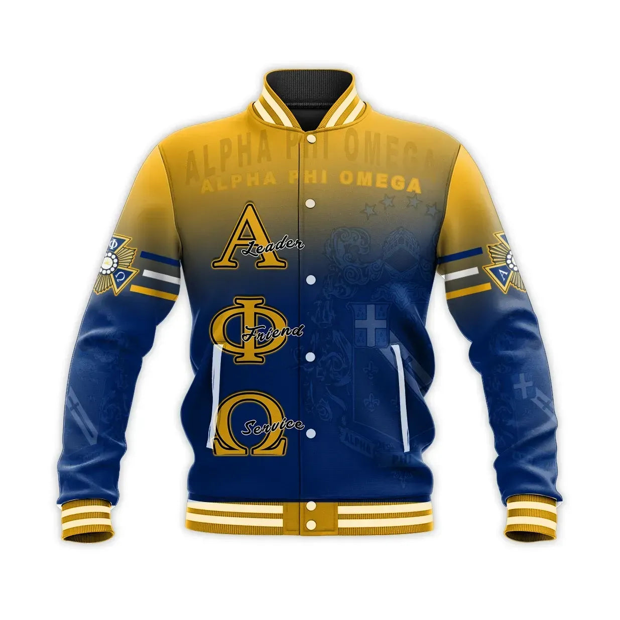 Africa Zone Jacket - Personalised Alpha Phi Omega Motto Apo Baseball Jacket J5