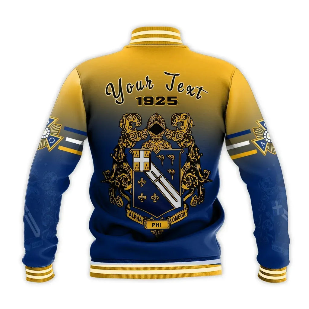 Africa Zone Jacket - Personalised Alpha Phi Omega Motto Apo Baseball Jacket J5