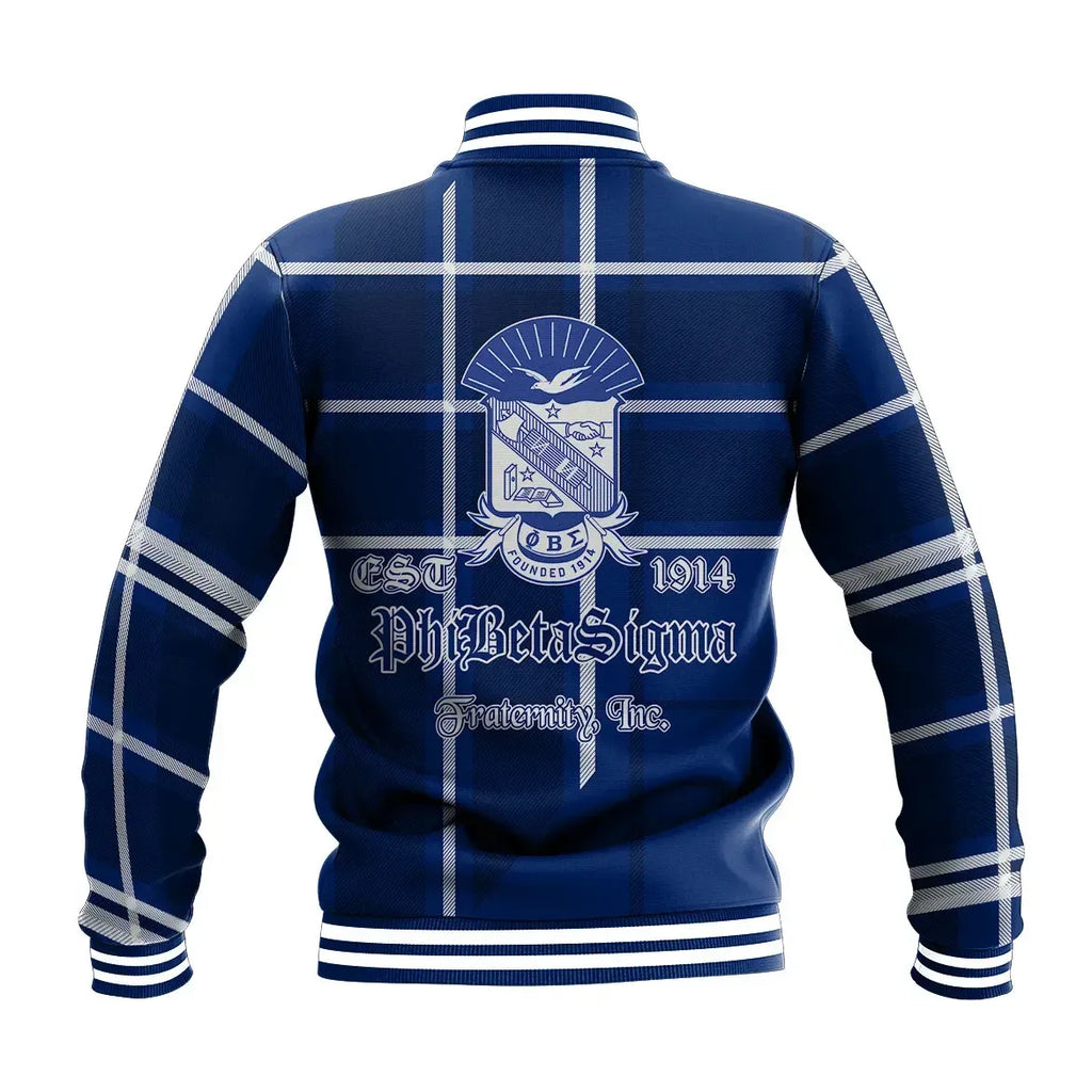Phi Beta Sigma Burberr Style Baseball Jacket