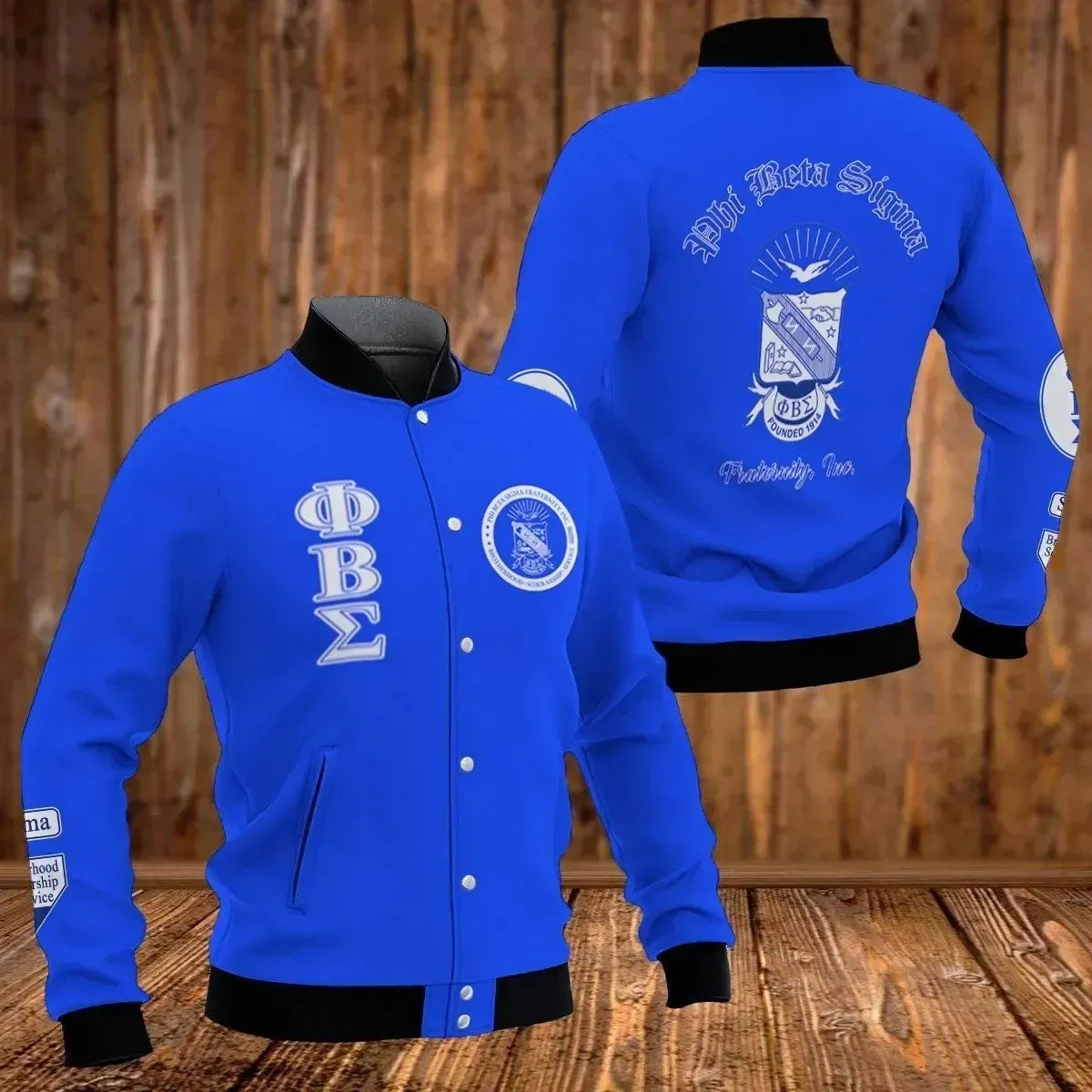 Phi Beta Sigma Hoa Style Baseball Jacket