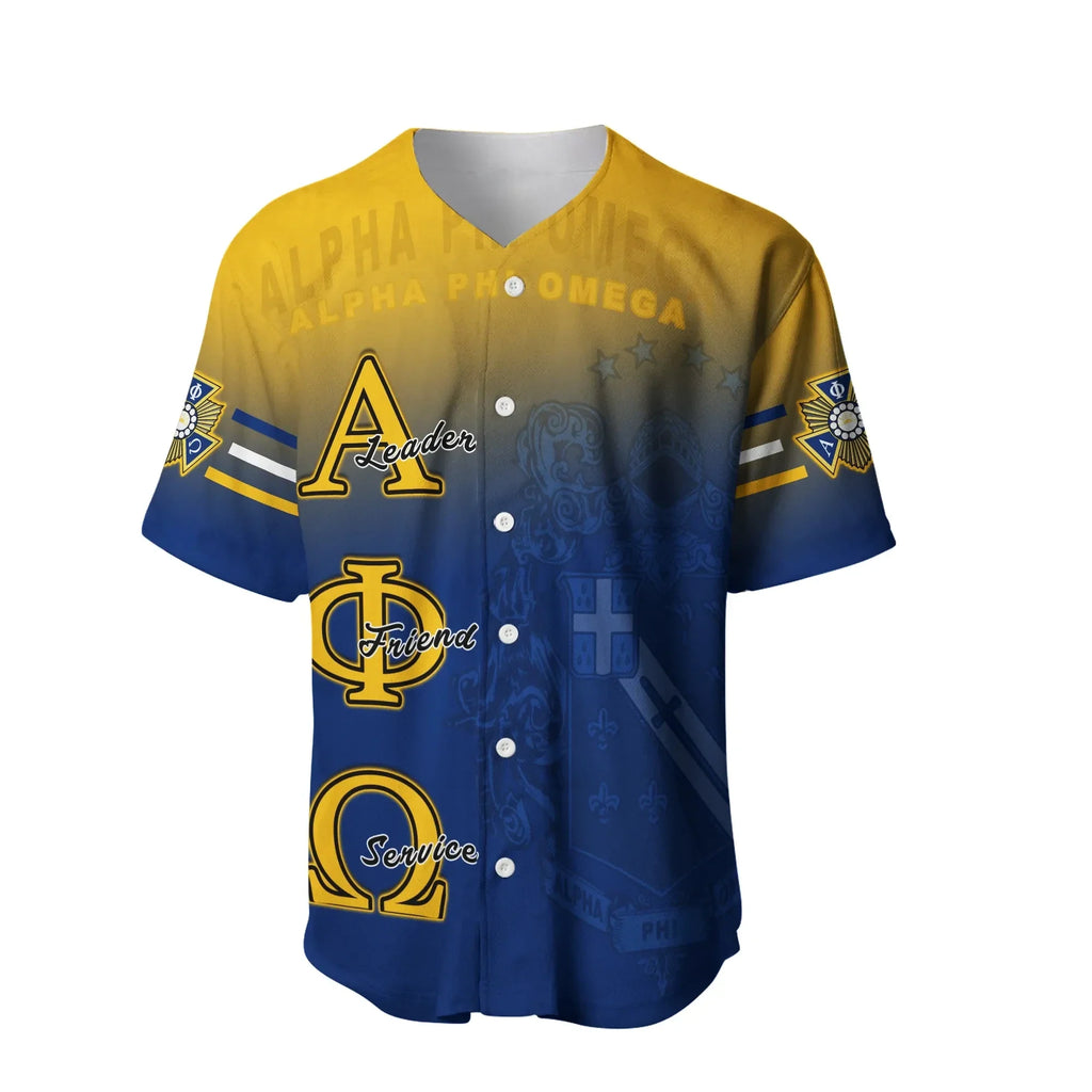 Africa Zone Baseball Jersey - Alpha Phi Omega - Motto APO Baseball Jersey J5