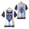 Personalized - Zeta Phi Beta African Pattern - White T-shirt
