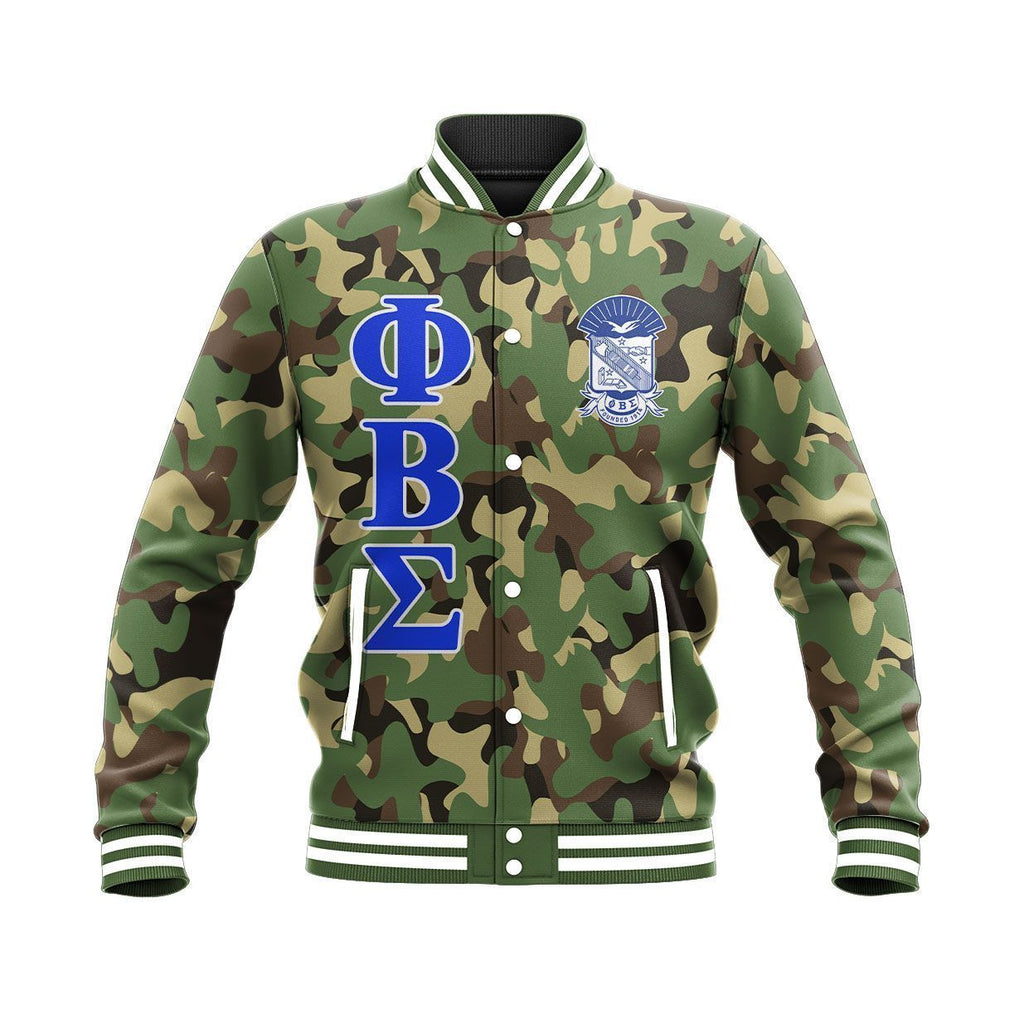 Military Phi Beta Sigma Baseball Jacket