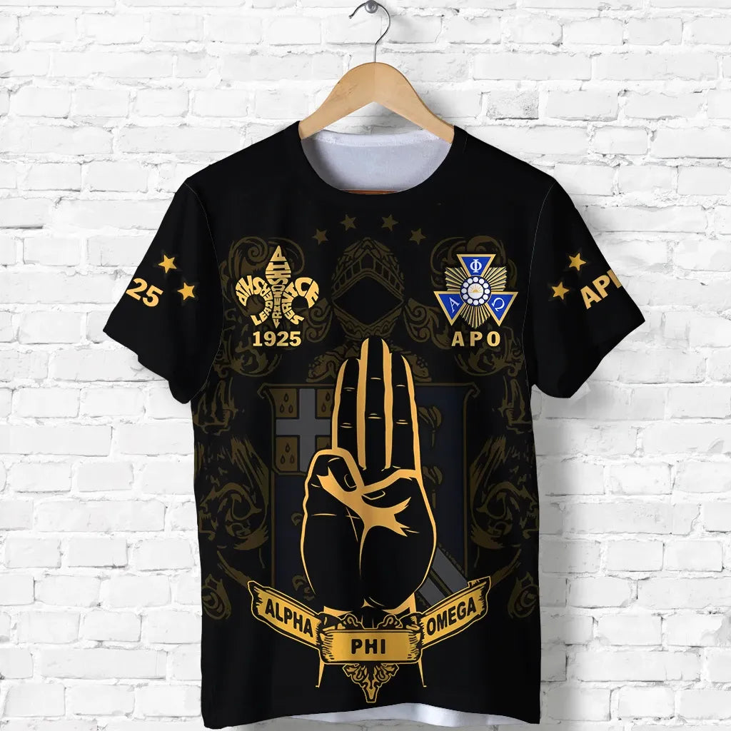 Africa Zone T-shirt - Personalized Alpha Phi Omega - The Scout Sign T-shirt J5