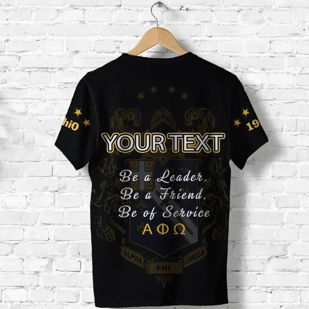 Africa Zone T-shirt - Personalized Alpha Phi Omega - The Scout Sign T-shirt J5