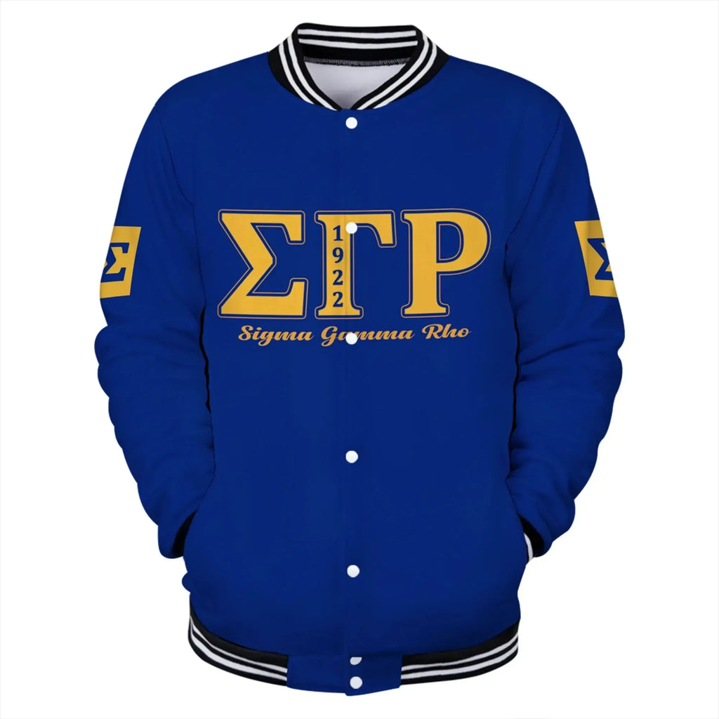 Lux Sigma Gamma Rho Diamond Poodle Baseball Jacket