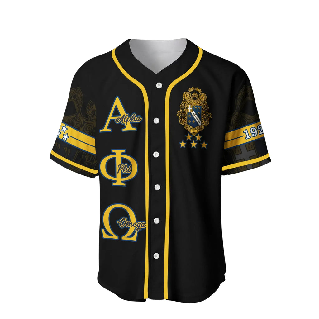 Africa Zone Baseball Jersey - Personalised Alpha Phi Omega Baseball Jersey J5