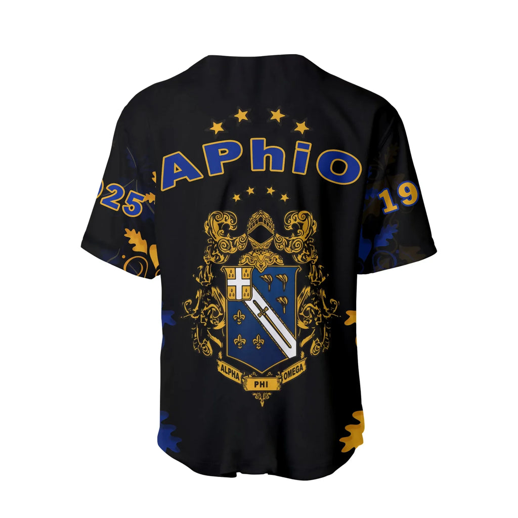 Africa Zone Baseball Jersey - Alpha Phi Omega mix Oakleaf - APhiO Baseball Jersey J5